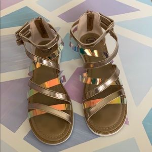 Rose Gold Strappy Sandals